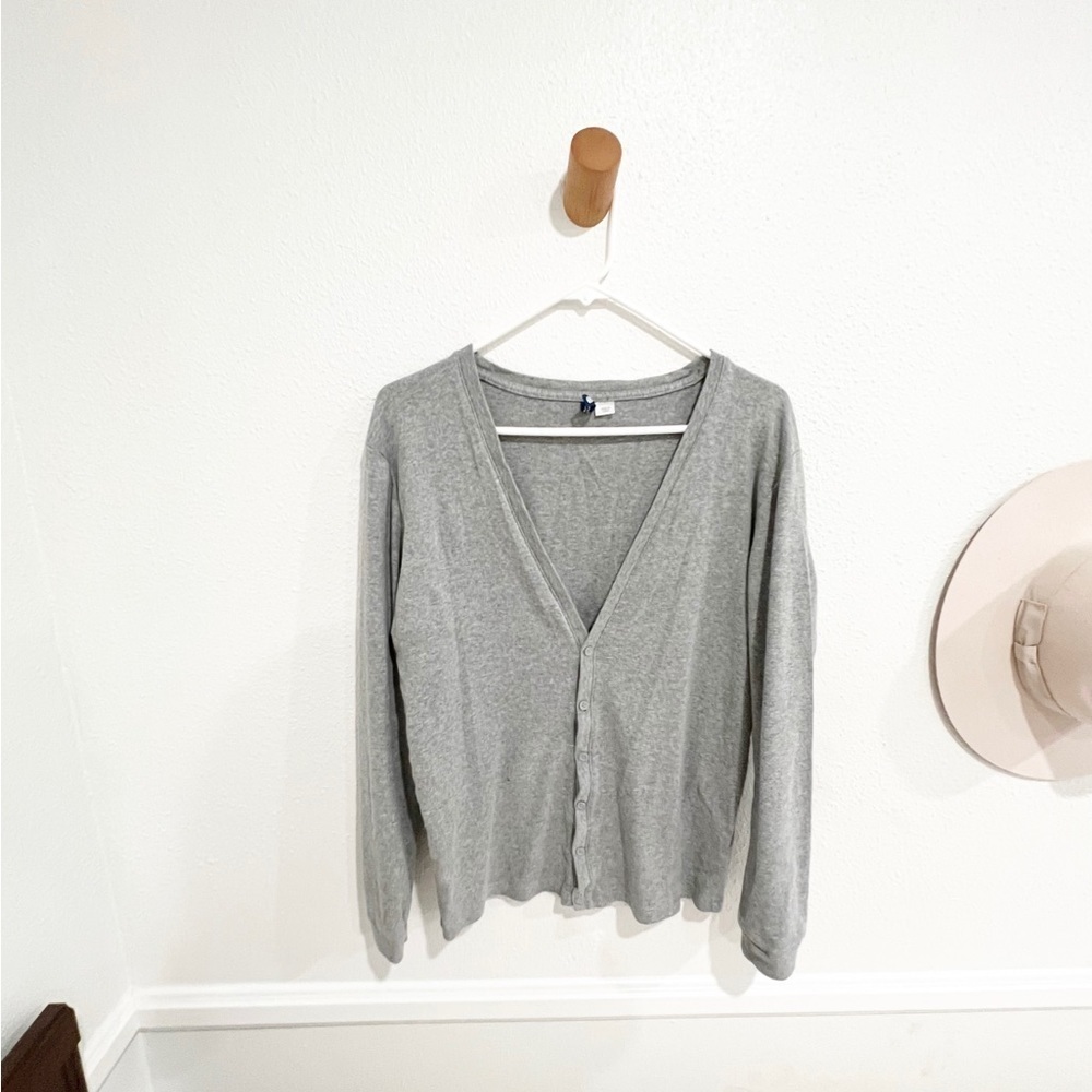 🌸✨💫🌠 - Unisex gray cardigan with button front - S